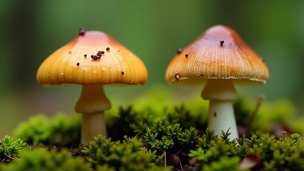 Grybų palyginimas – saugus baravykas šalia panašaus nuodingiųjų grybų